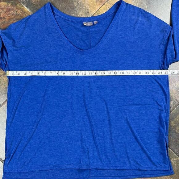 Zella Blue Long Sleeve Crew Neck Top 2X - Picture 6 of 11